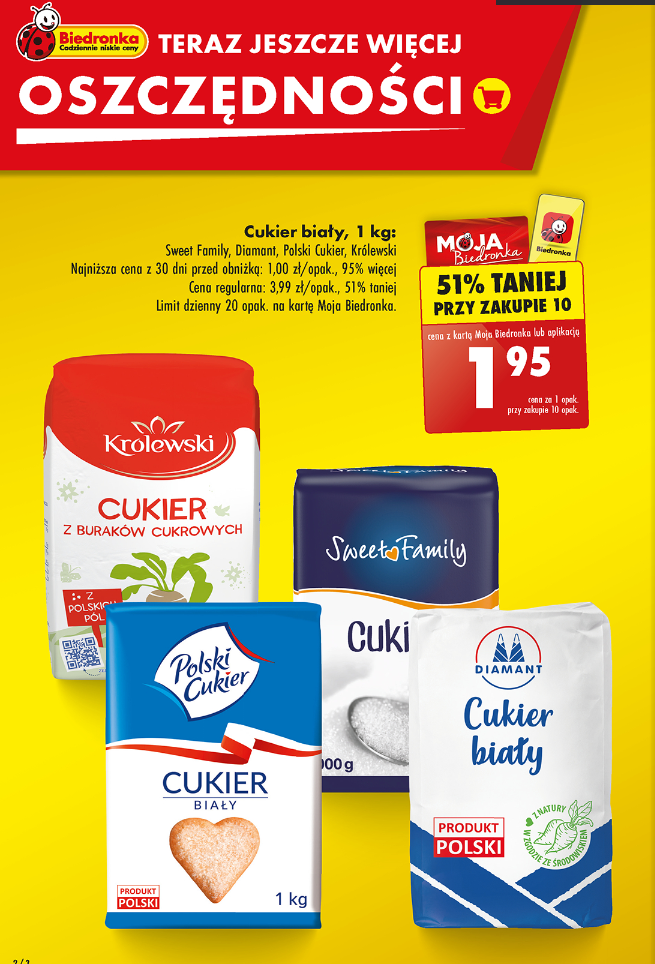 Promocja na cukier Biedronka