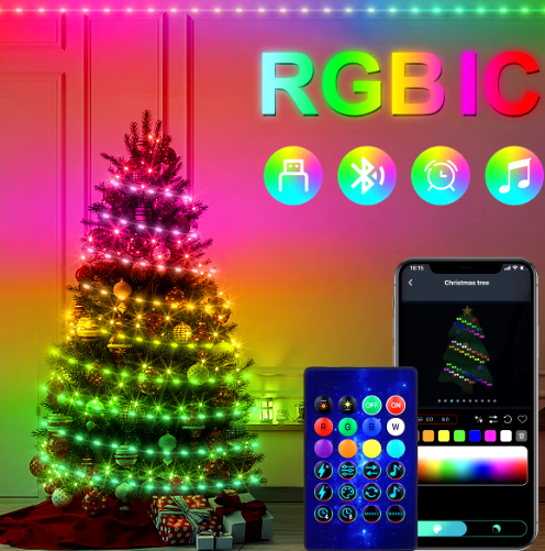 lampki rgb na choinkę