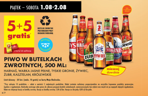 piwo biedronka 5+5 gratis