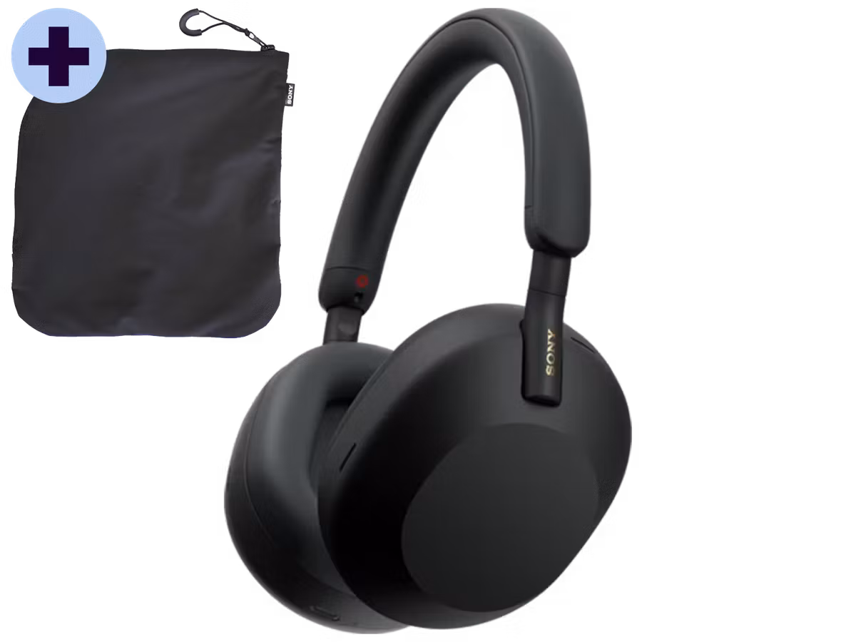 Słuchawki z ANC Sony WH-1000XM5, Bluetooth + etui (miekkie)