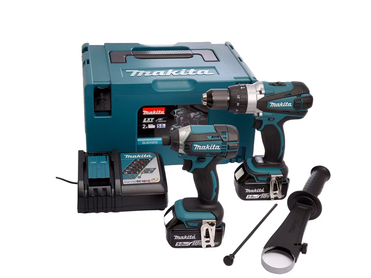 Zestaw elektronarzędzi Makita DLX2145TJ | 2x 5.0 Ah | 18 V