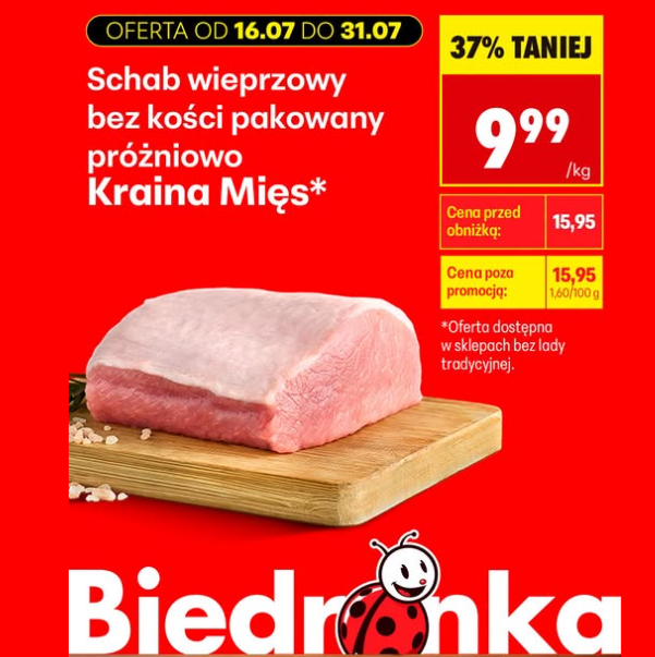 Schab wieprzowy bez kości z Biedronki za 9,99 zł