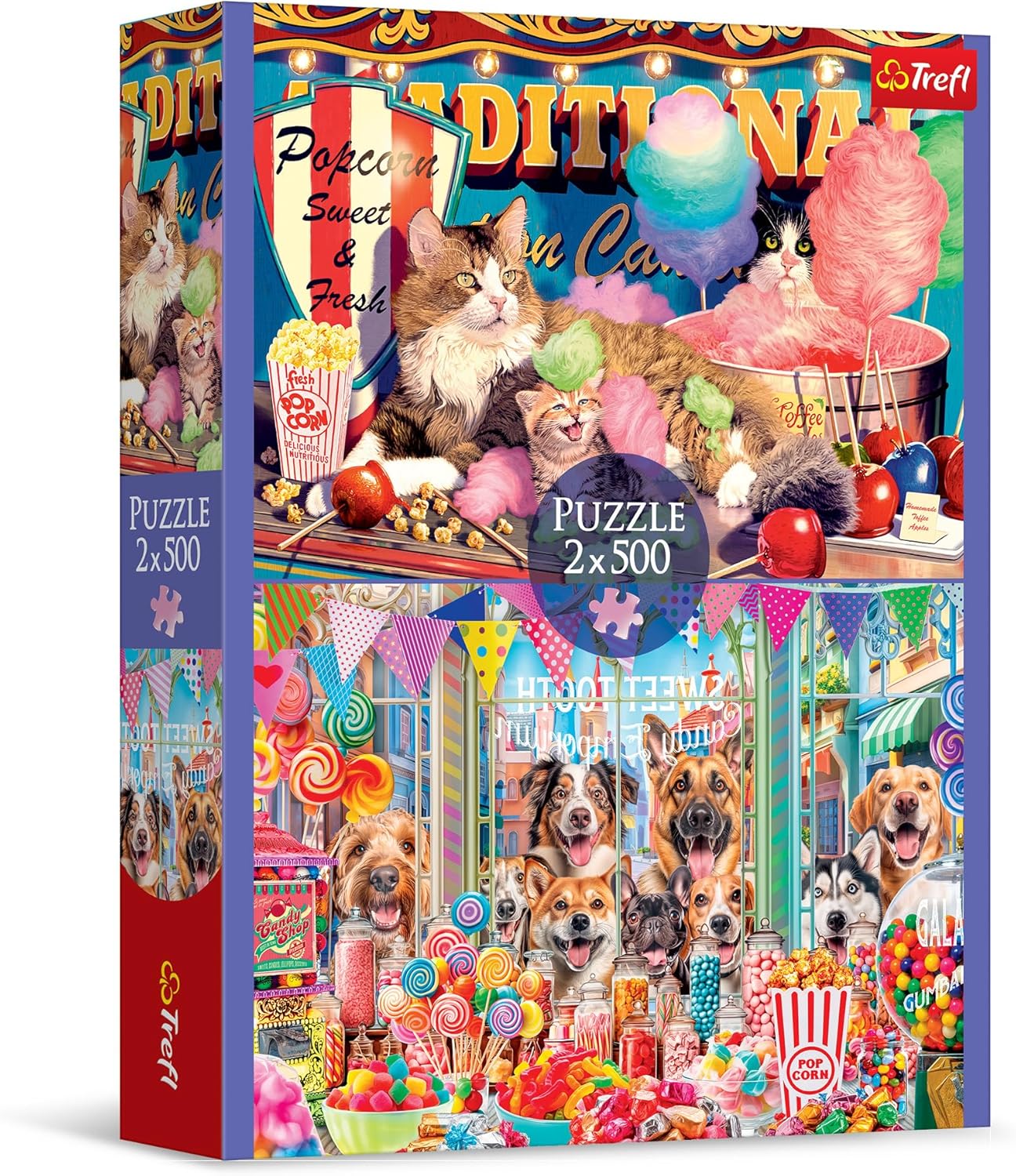 2x 500 el. Puzzle Trefl Puszyści przyjaciele