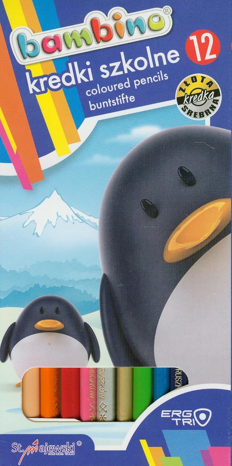 12 szt. Kredki Bambino drewniane