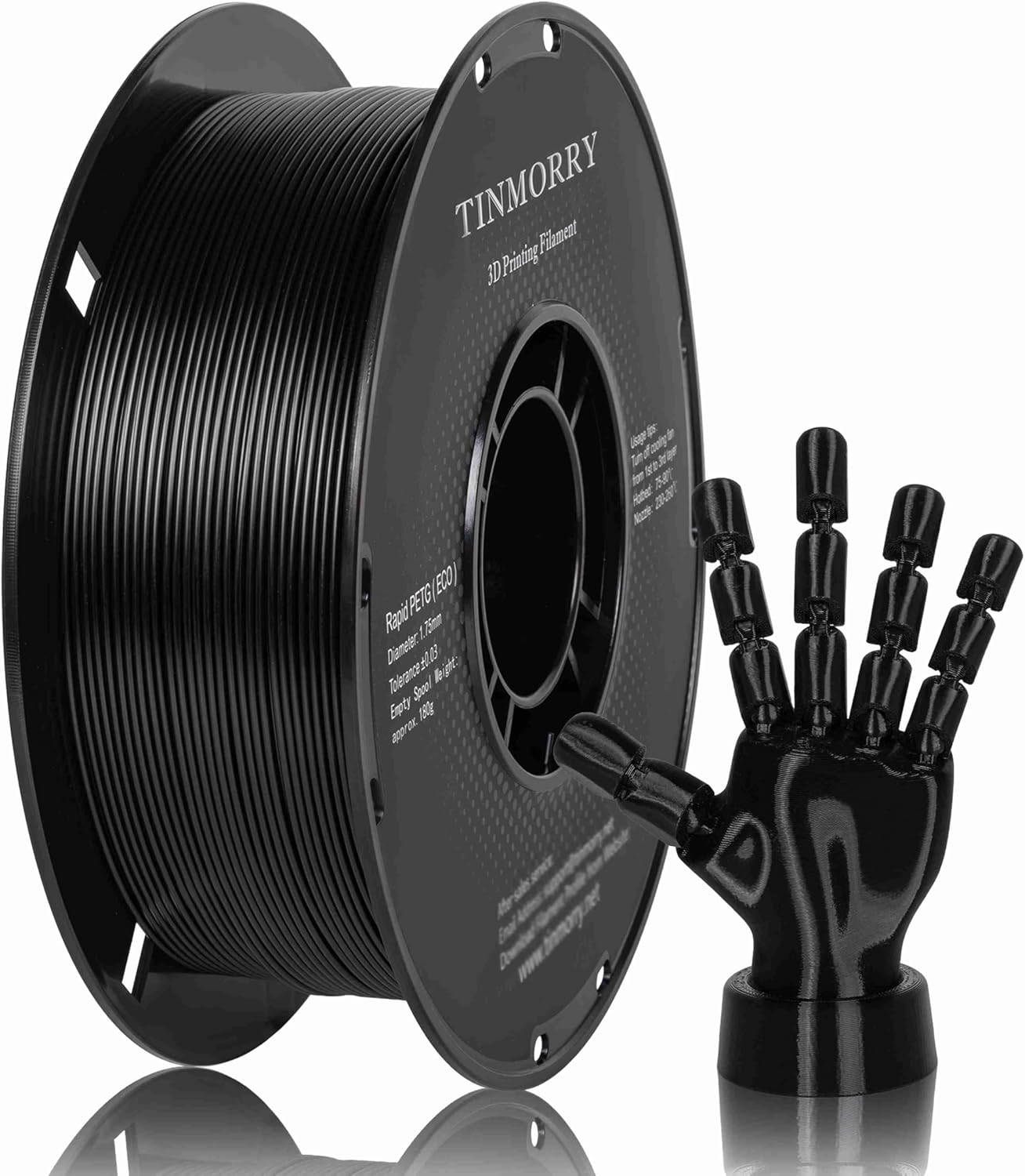 Filament PETG 1.75 mm TINMORRY 1KG Czarny II Czerwony róż w tej cenie w opisie