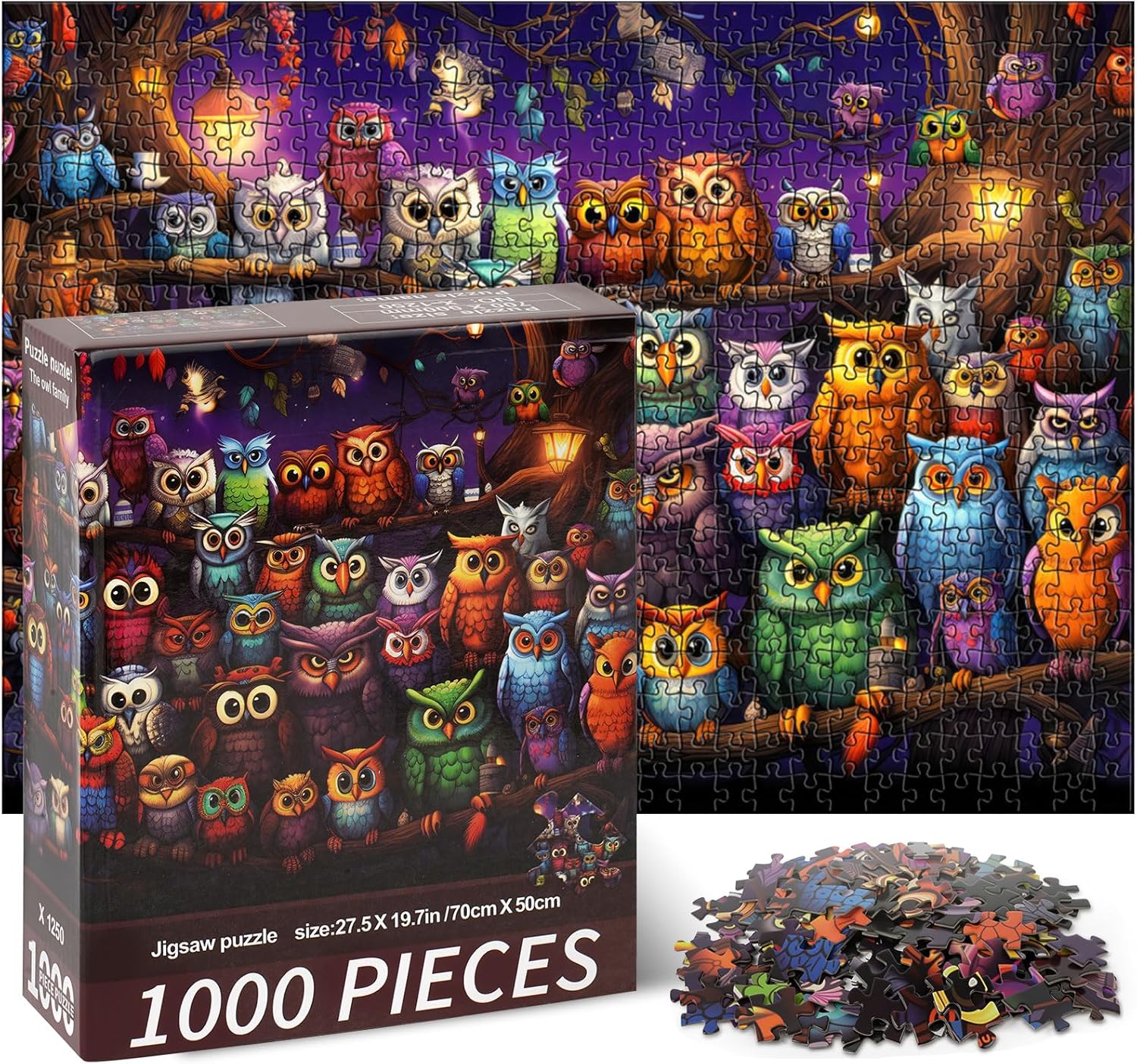 Puzzle 1000el. Vicloon z motywem sowy