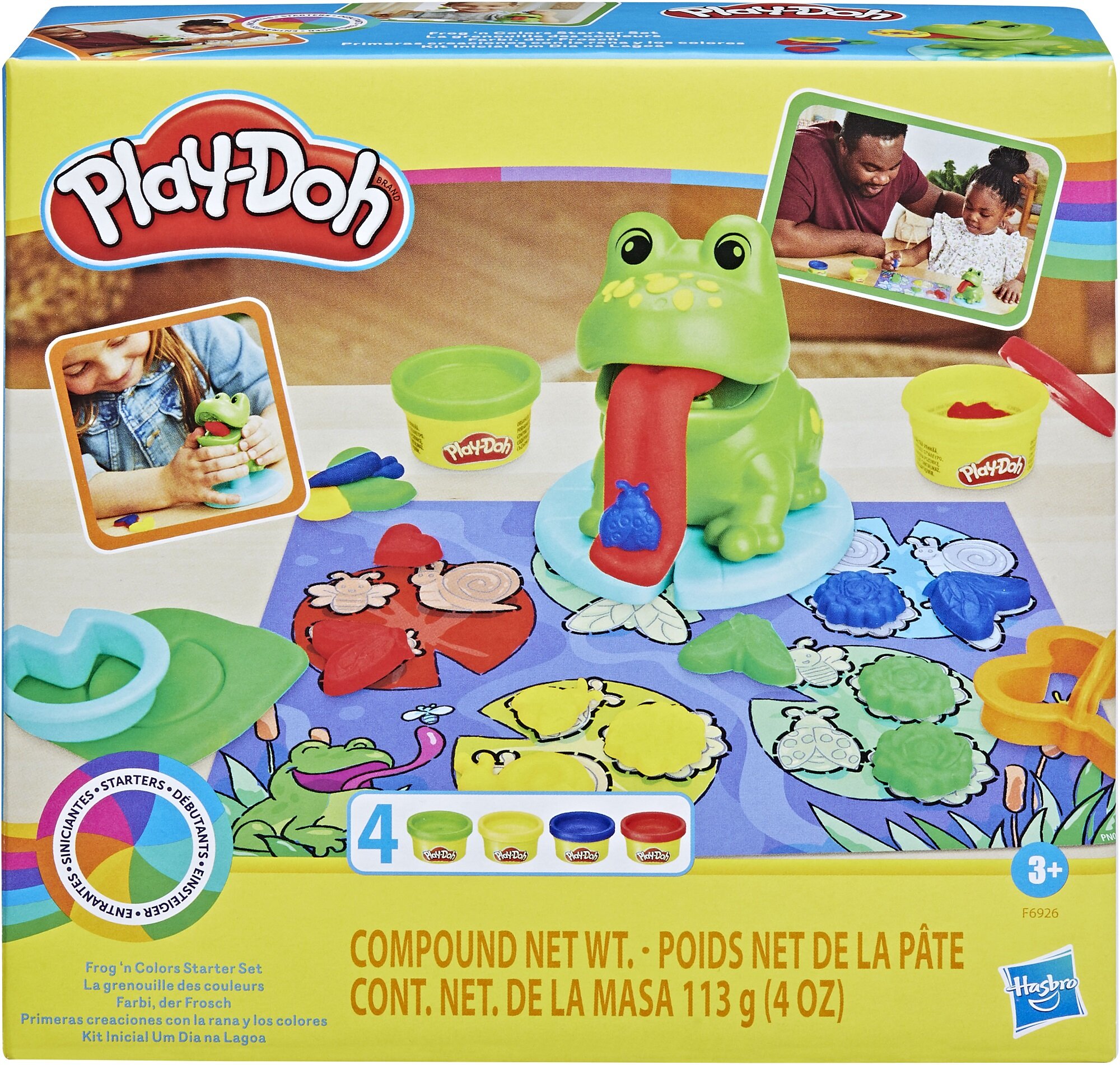 Ciastolina PLAY-DOH Żaba i nauka kolorów F69265L0