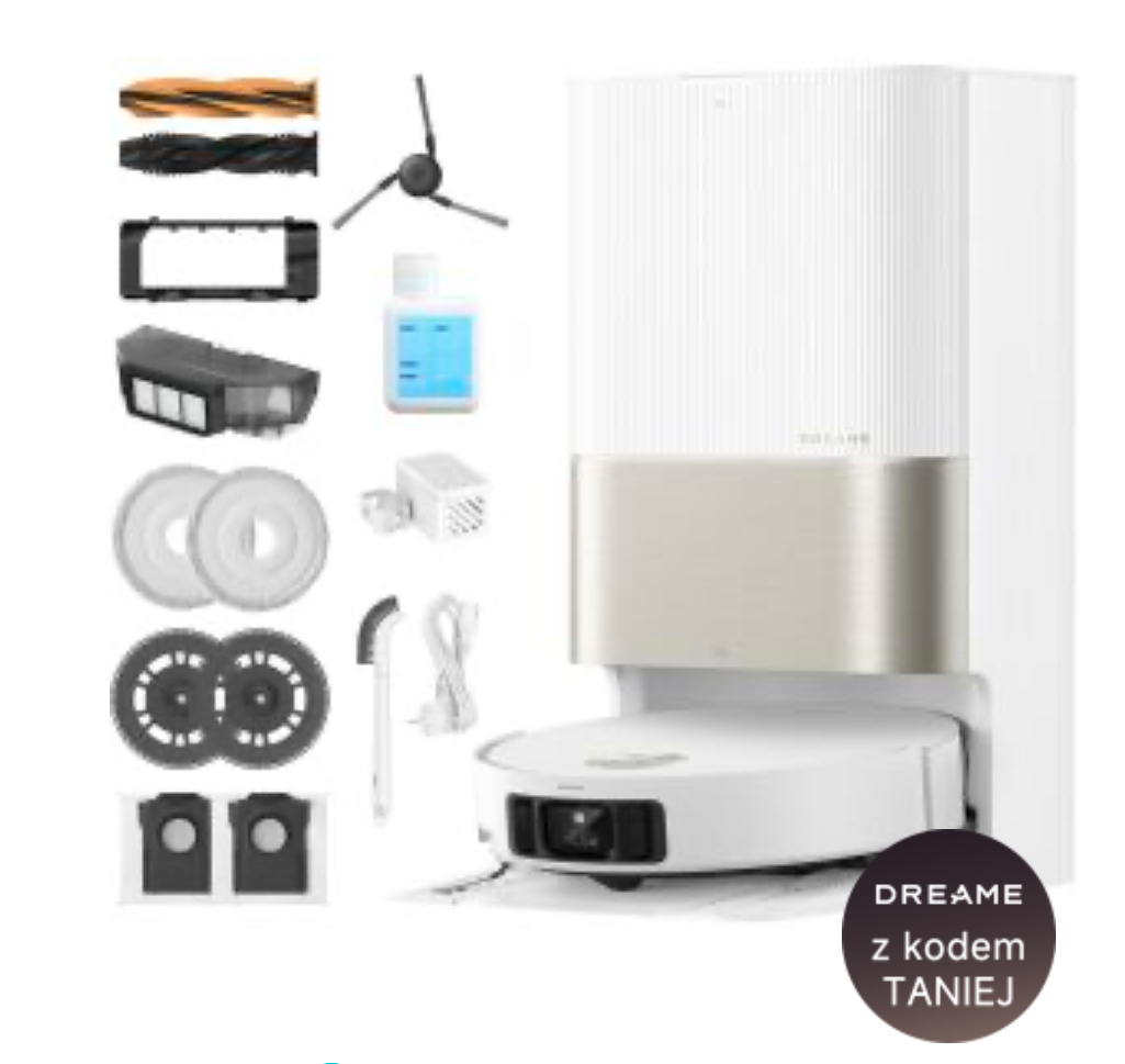 Premierowy Robot sprzątający Dreame X50 Ultra Complete White taniej o 400 zł z kodem‼️