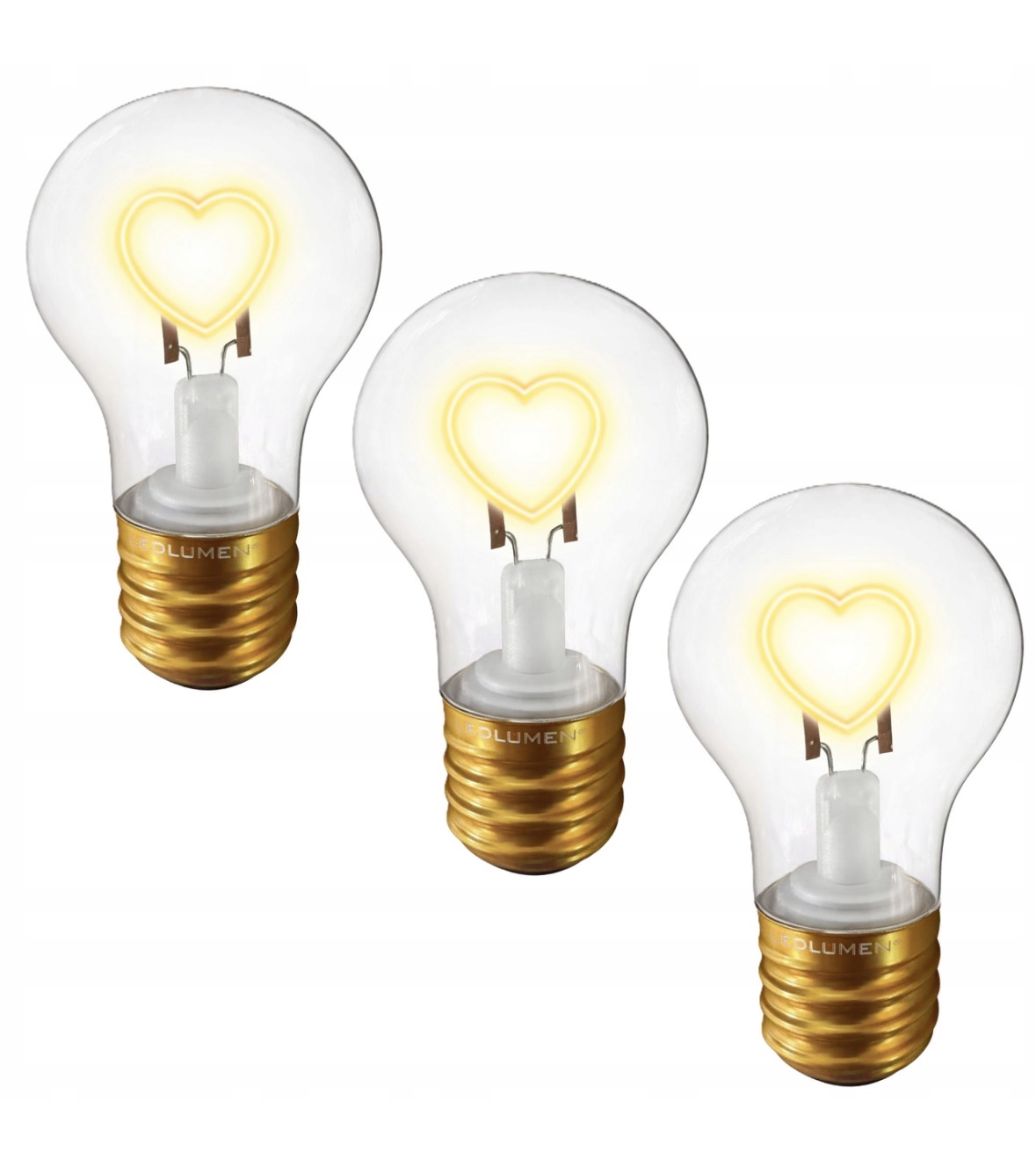 Walentynkowy zestaw 3 lampek nocnych LED