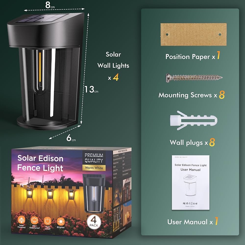 [Prime]Quntis 4 sztuki lamp solarnych LED 61,00 zł