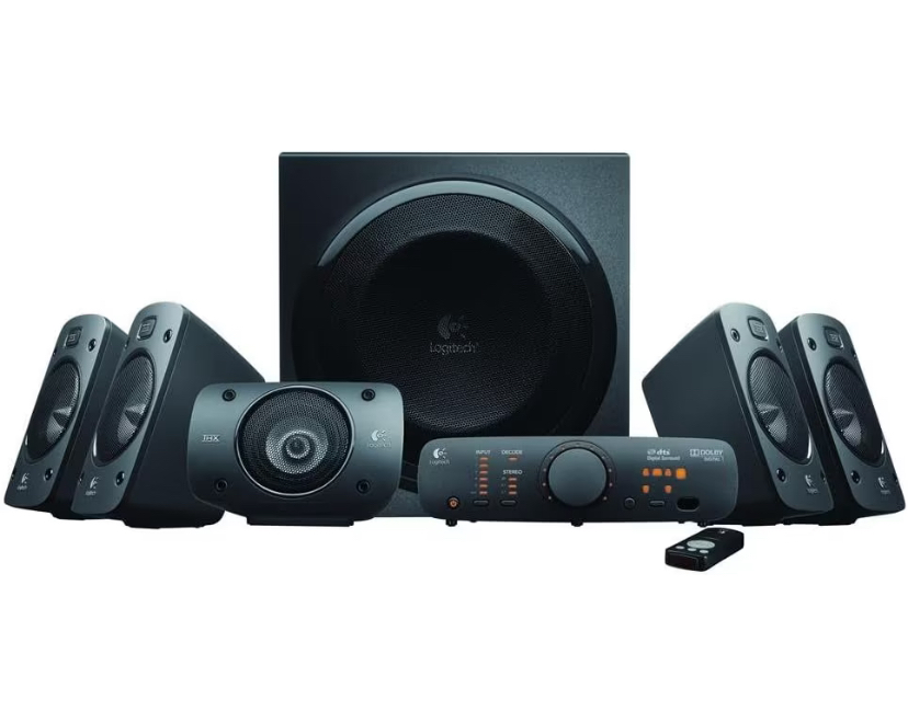 Logitech Z906 System dźwiękowy 5.1, głośnik z dźwiękiem przestrzennym 1000 W, THX Amazon Okazja Black Friday