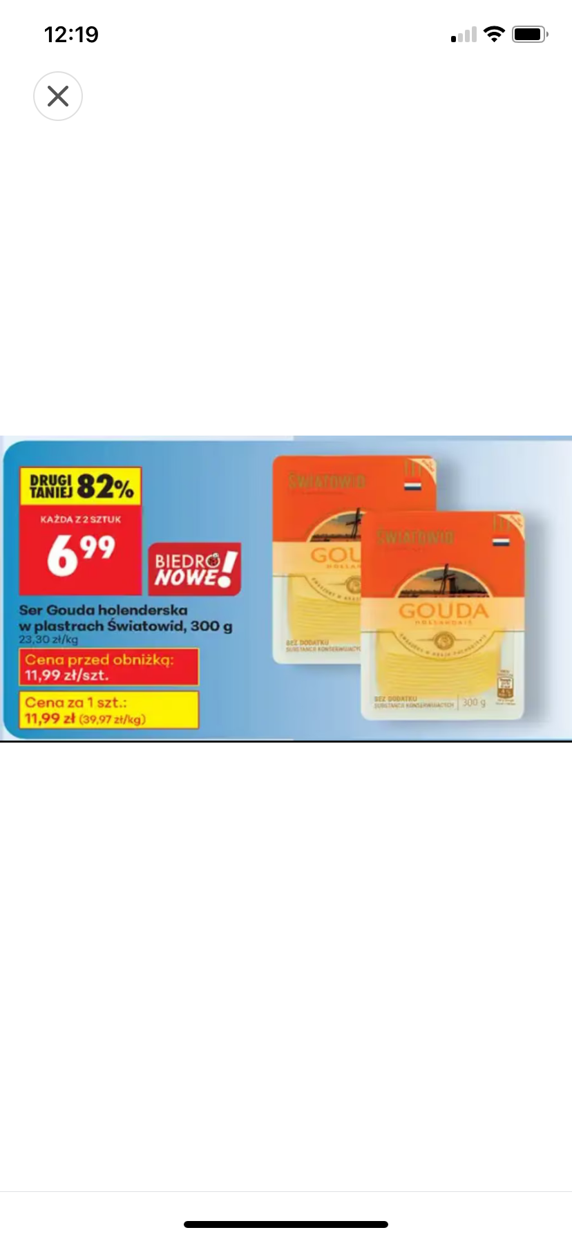 Ser Gouda holenderska w plastrach Światowid, 300g (za 1 przy zakupie 2)