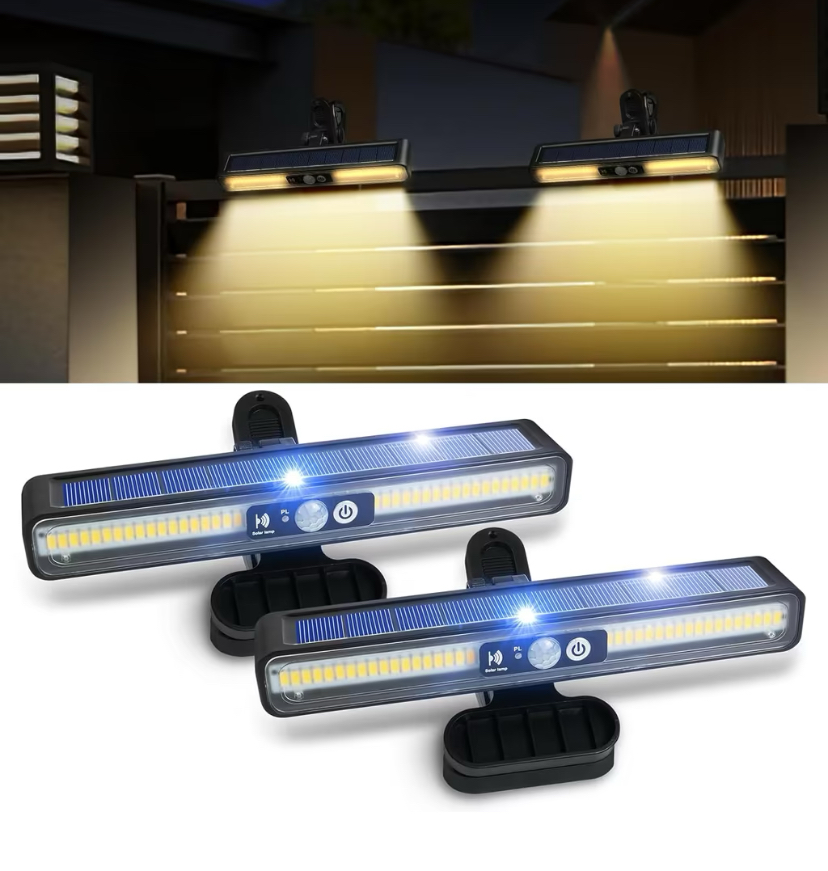 Lampy solarne z czujnikiem ruchu HOTUT - zestaw 2 sztuk