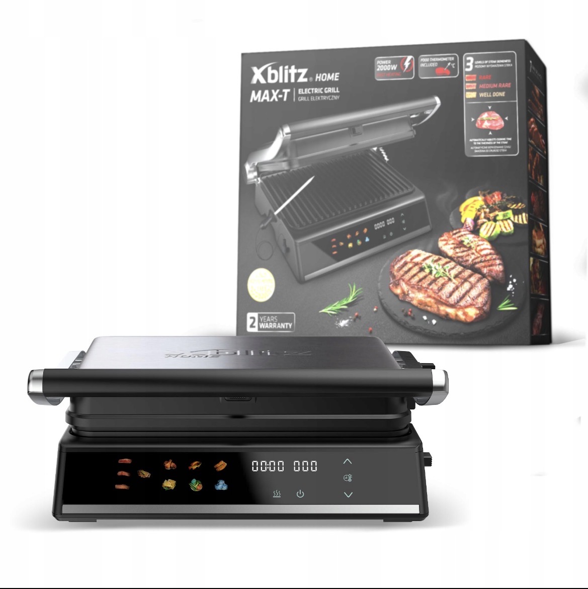 Grill elektryczny Xblitz MAX-T 2000 W - 329 zł zamiast 399 zł