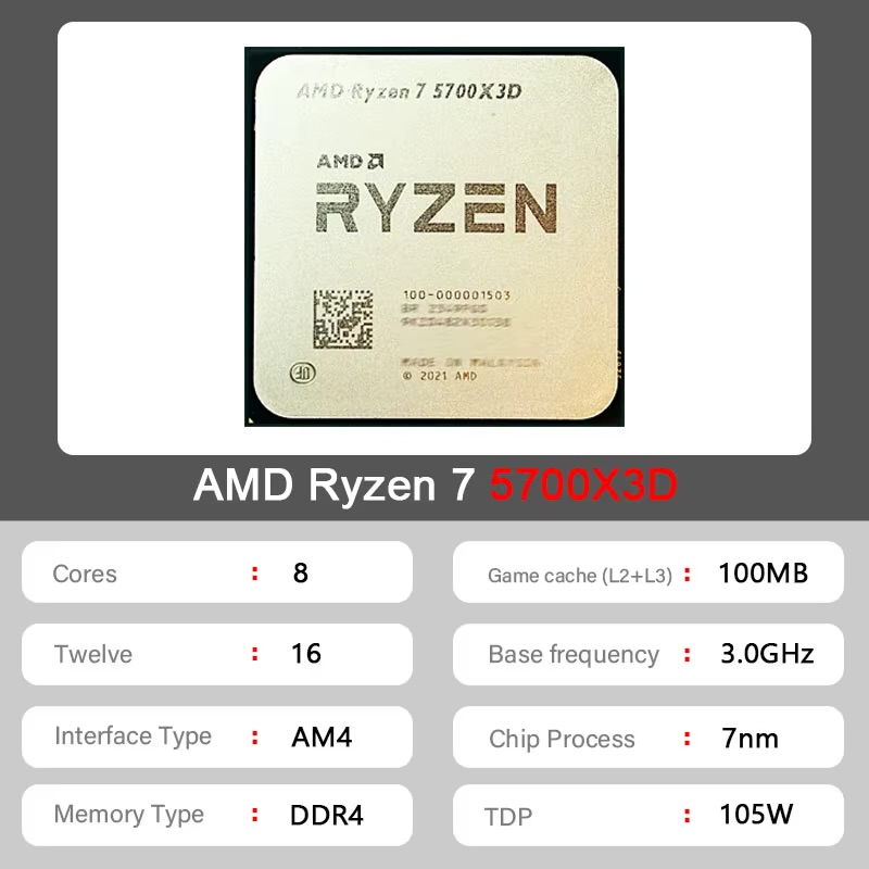 Procesor AMD Ryzen 7 5700X3D