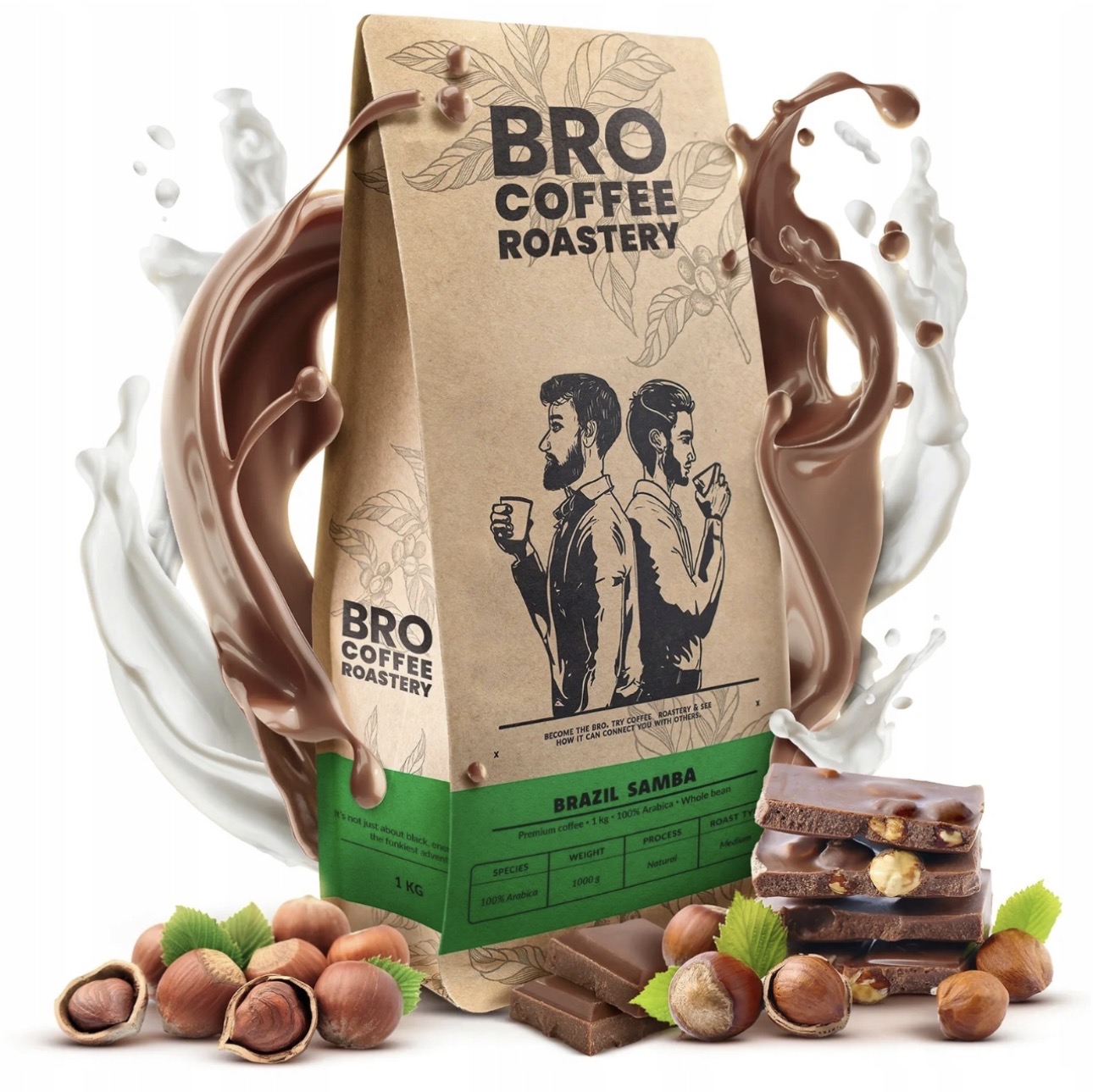Kawa ziarnista z polskiej palarni Bro Coffee Roastery Brazil Samba 100% Arabica 1kg