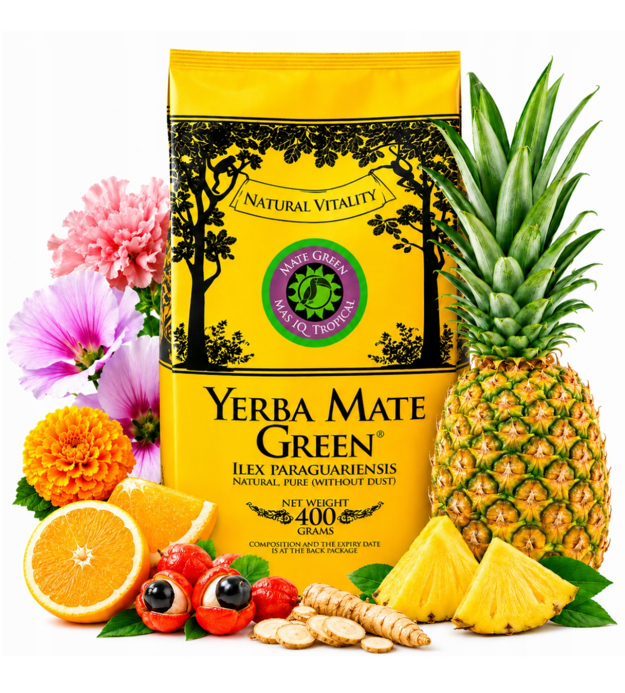 Yerba Mate Green Mas IQ Tropical 400g owocowa