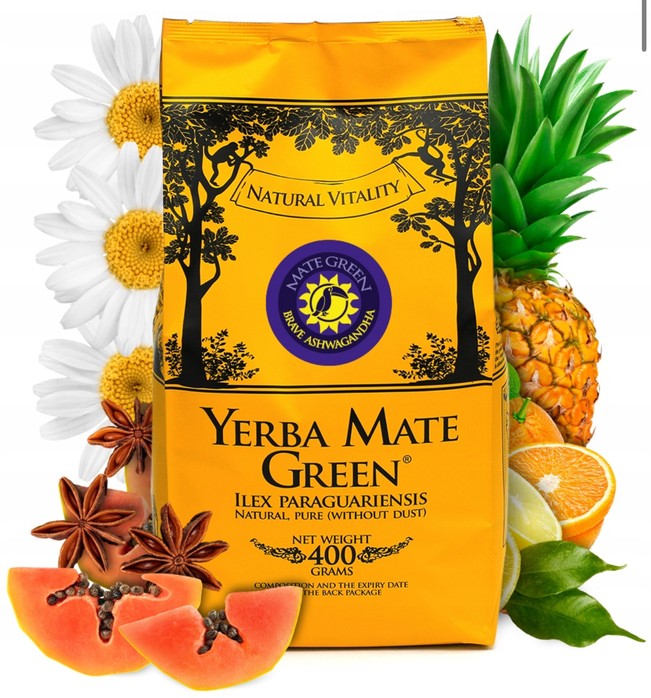 Yerba Mate Green Brave Ashwagandha Brave 400g 0,4 Kg