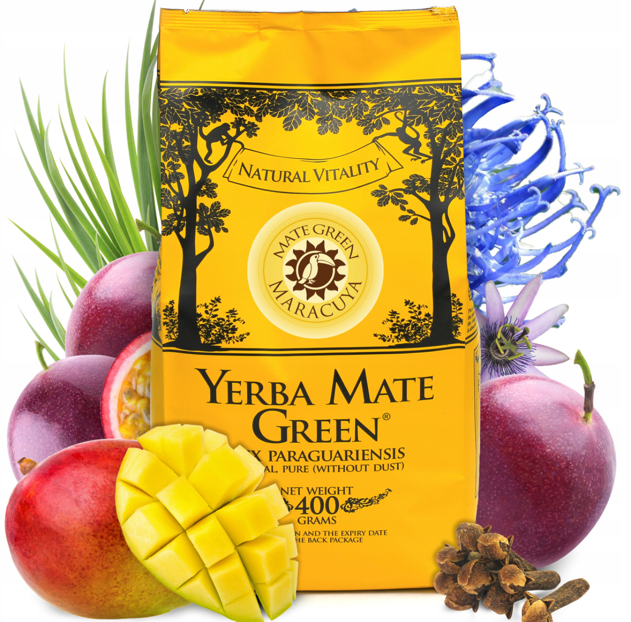 Yerba Mate Green Soczysta Maracuya Maracuja Energy Passionfruit 400g