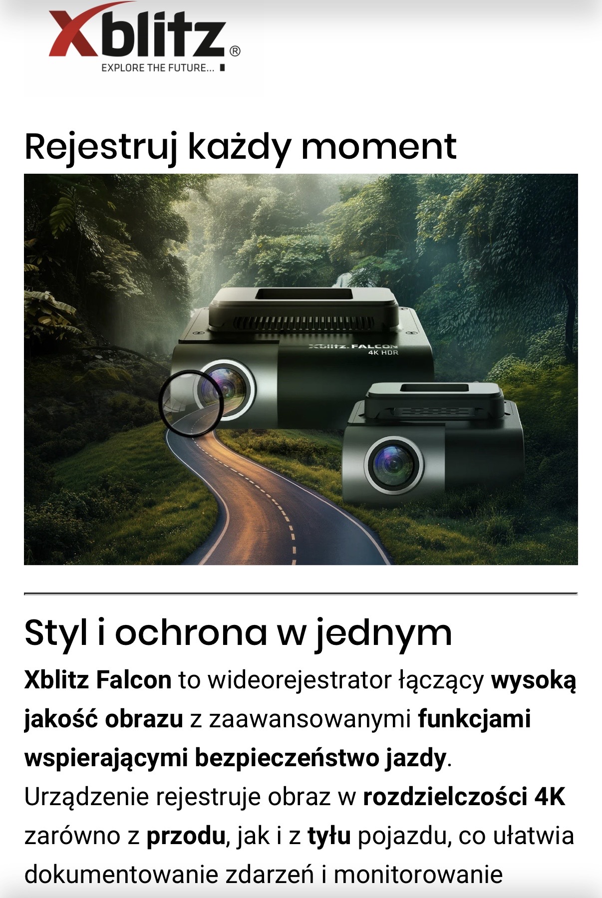 Xblitz Falcon wideorejestrator