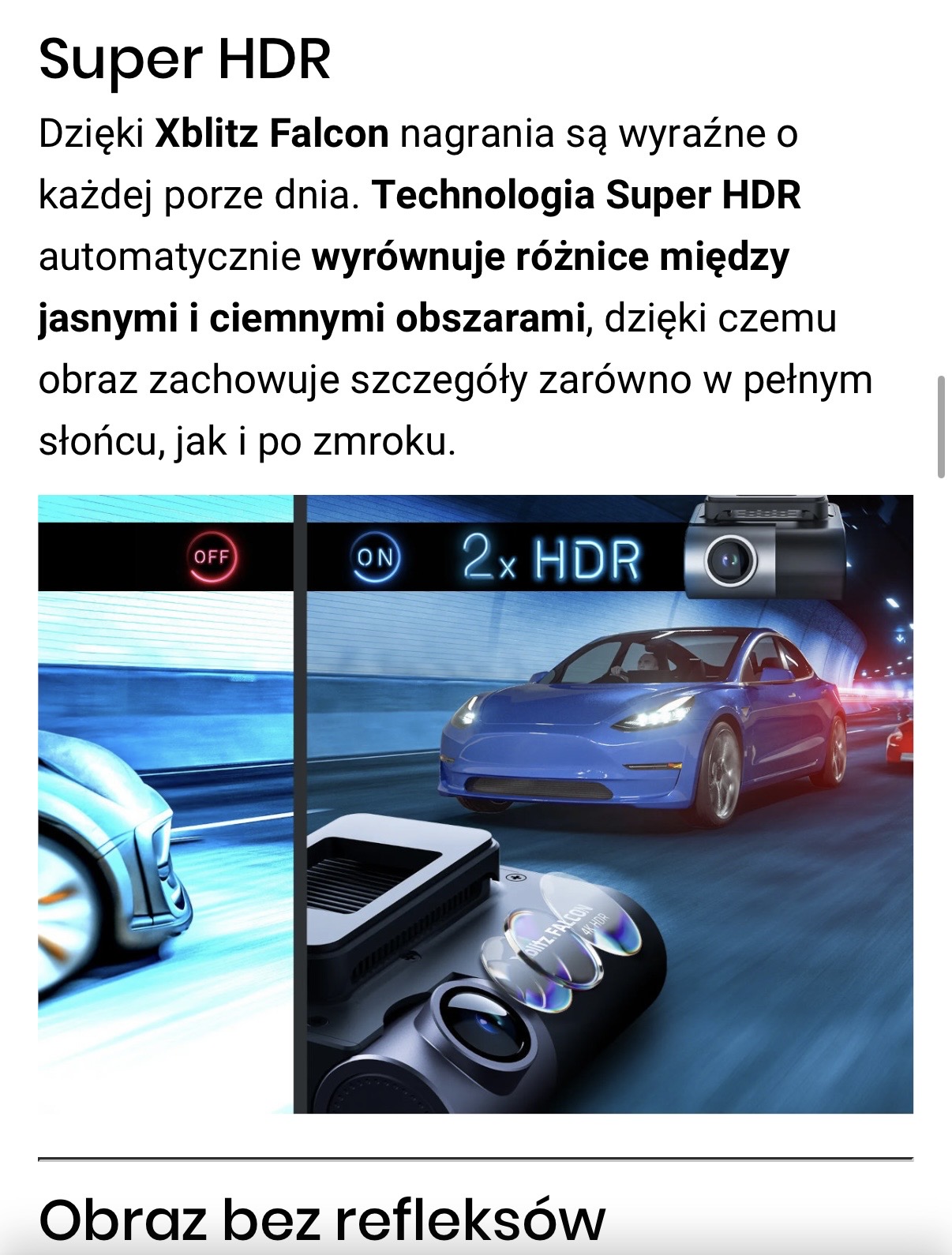 Xblitz Falcon wideorejestrator