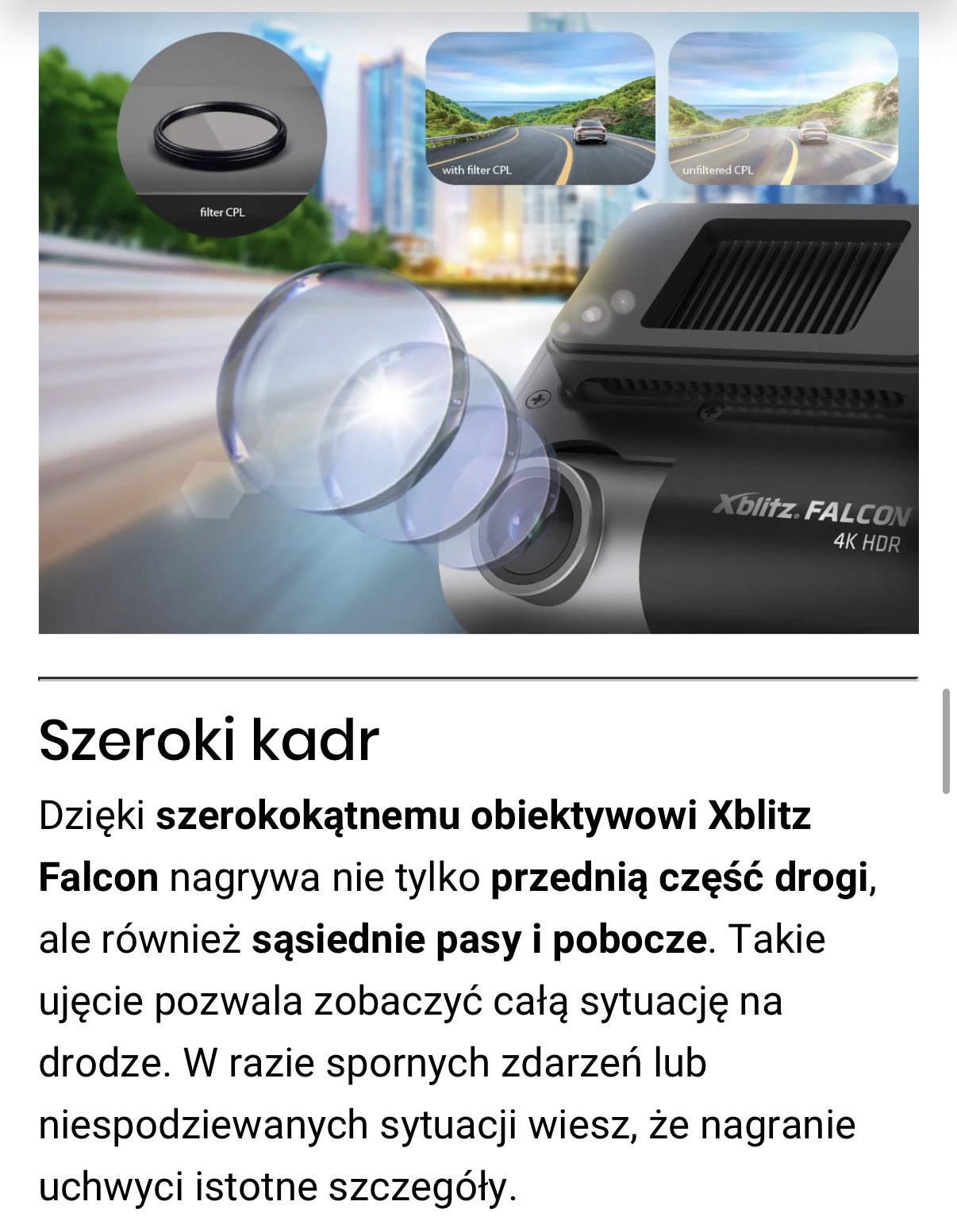 Xblitz Falcon wideorejestrator