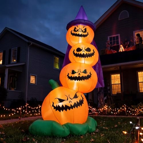 Joiedomi 6 FT Halloween Dmuchane Dynie Zewnętrzne
