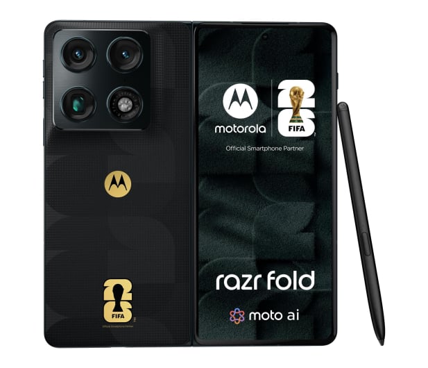Smartfon razr fold 5G 16/512GB World Cup 26 Collection + Motorola edge 70 fusion 8/256GB za 1 grosz + Czek Blik 300 zł + Piłka nożna World Cup 2026