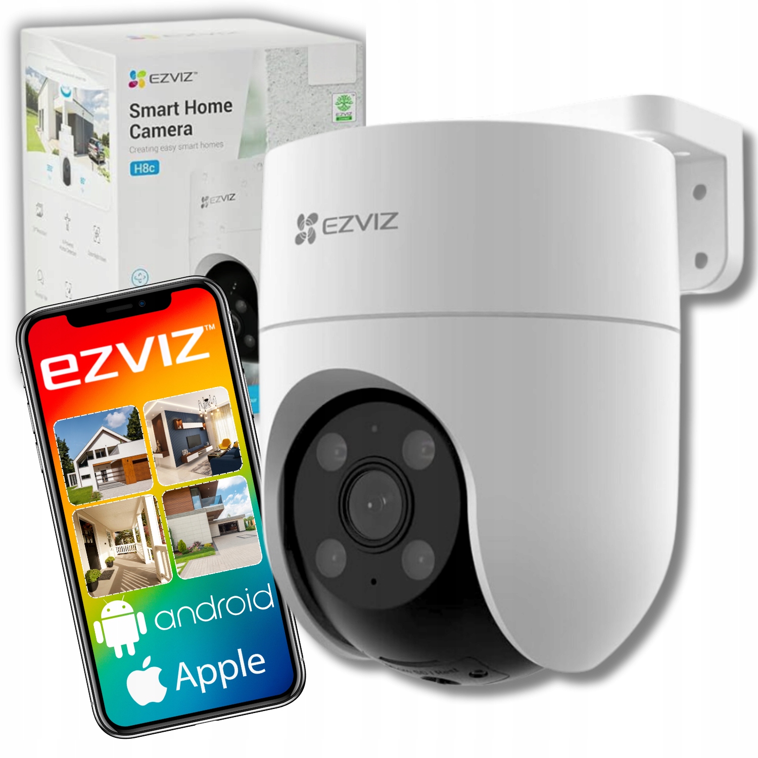 Kamera WiFi Ezviz C8c Zewnętrzna Obrotowa Dual Light Śledzenie Ruchu