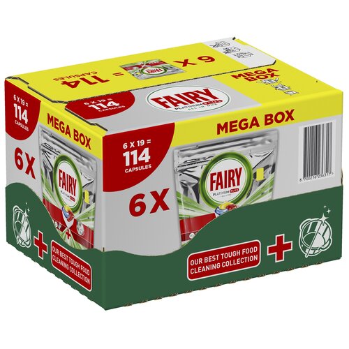 Kapsułki do zmywarki FAIRY Platinum Plus All in One Lemon - 114 szt. (Możliwe 20 zł zwrotu)
