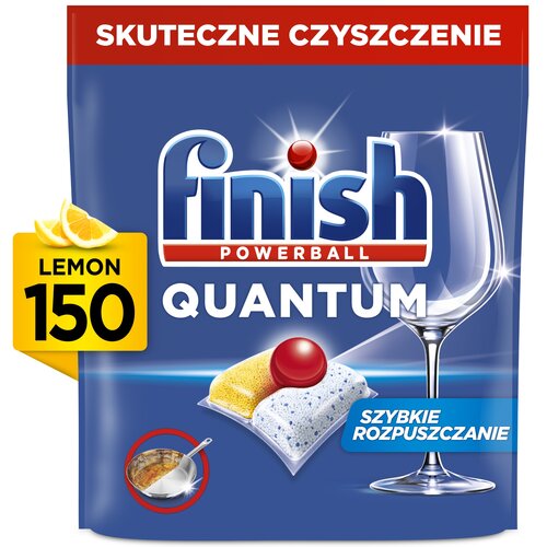 [Media Expert] Kapsułki do zmywarki FINISH Powerball Quantum All in 1 Lemon - 150 szt