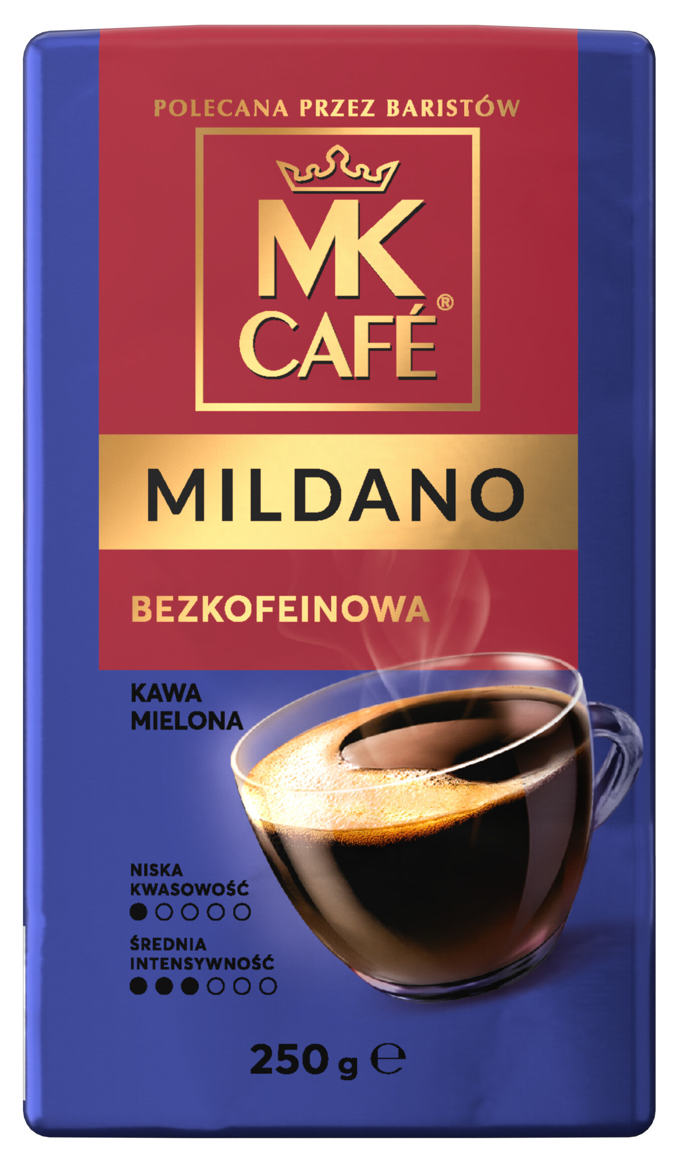 Kawa mielona MK CAFE Mildano Bezkofeinowa 0.25 kg