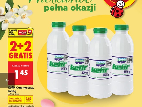 Kefir Krasnystaw, 420g (2+2 GRATiS)