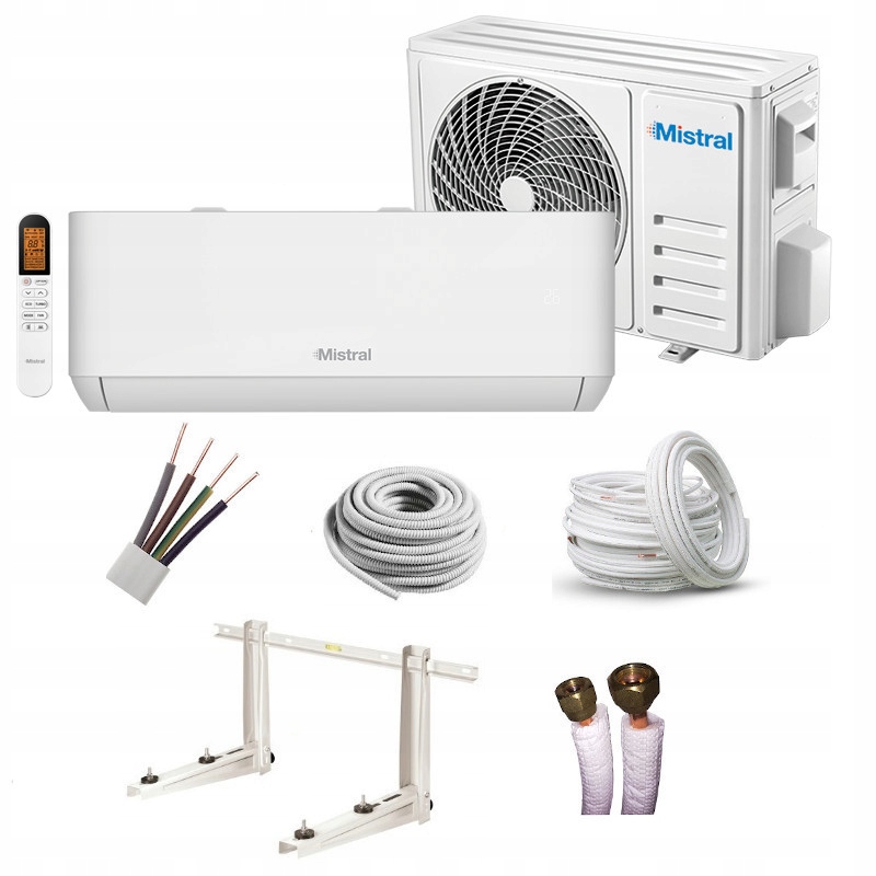 Klimatyzator do grzania Mistral 3,5kW WiFi zestaw