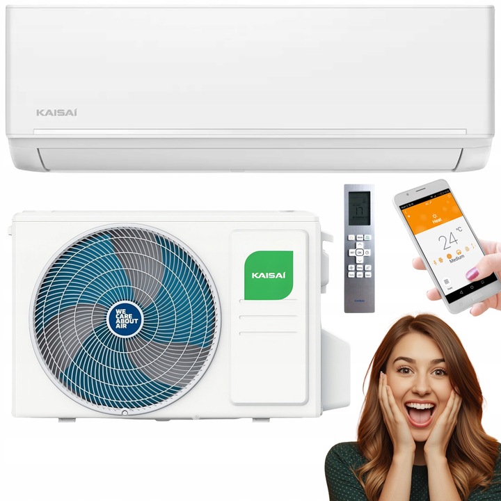 Klimatyzator ścienny KAISAI ICE 3,5kW - Gotowy zestaw do montażu + Szkolenie online