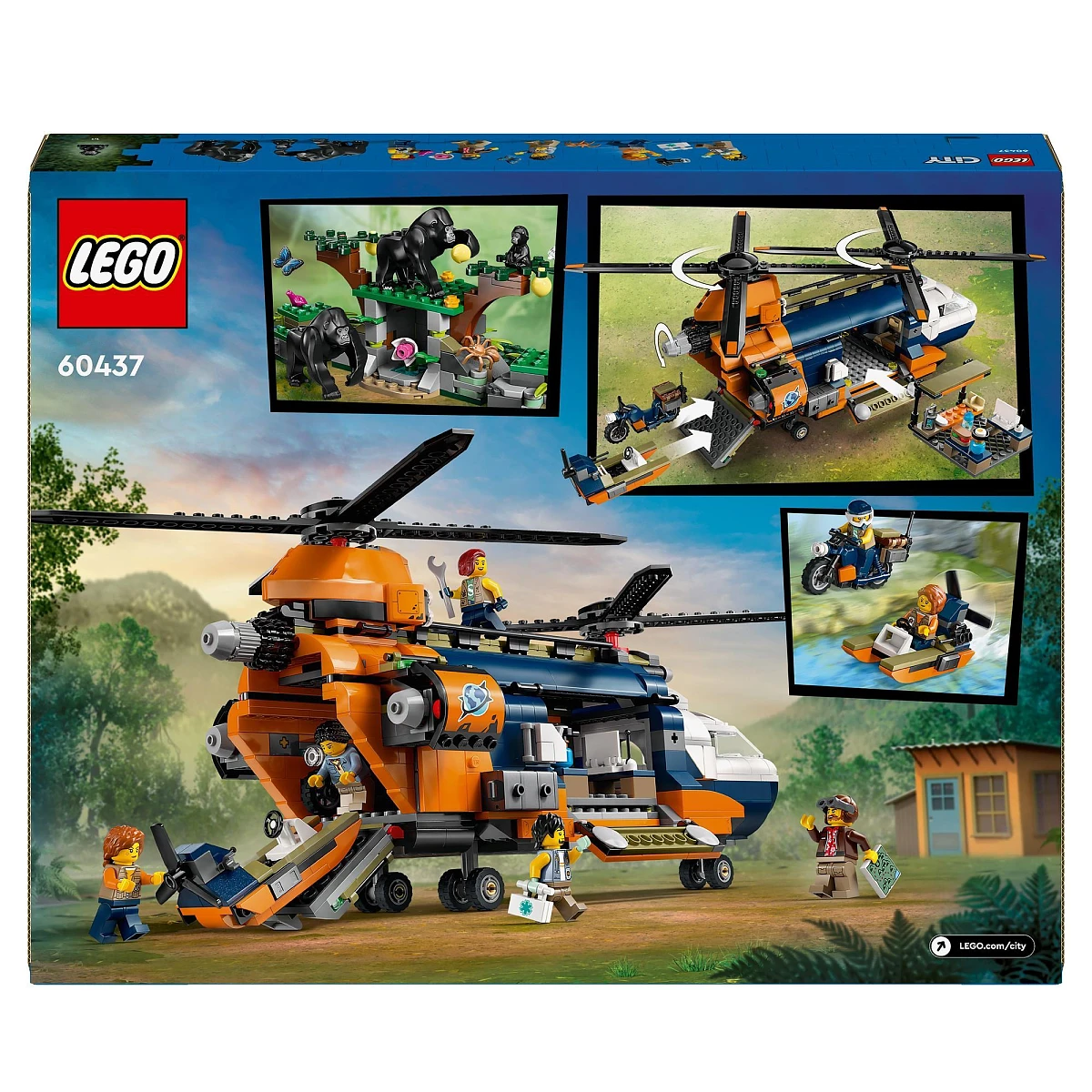 LEGO City Helikopter badaczy dżungli w bazie 60437