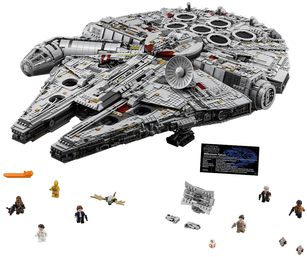 LEGO Star Wars Sokół Millennium 7541 elementów. Zestaw nr 75192
