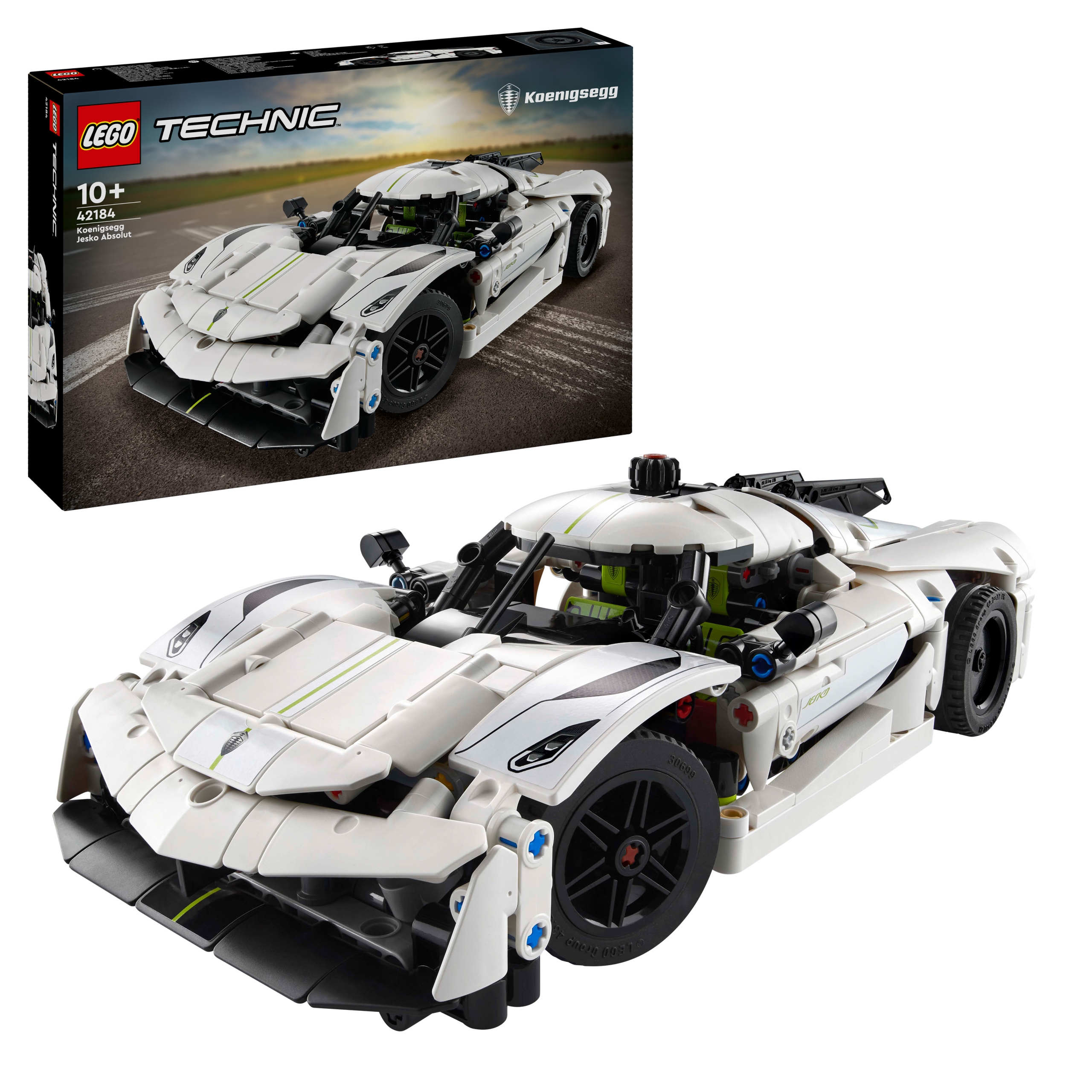 LEGO Technic 42184 Biały hipersamochód Koenigsegg Jesko Absolut
