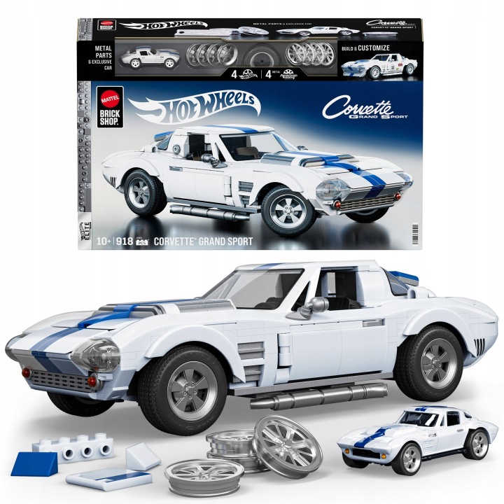 Klocki Mattel Brick Shop Hot Wheels Elite Series Corvette Grand Sport JGR31