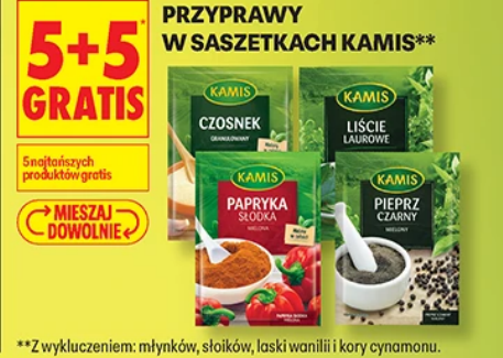 Przyprawy w saszetkach marki KAMIS (5+5 GRATiS)
