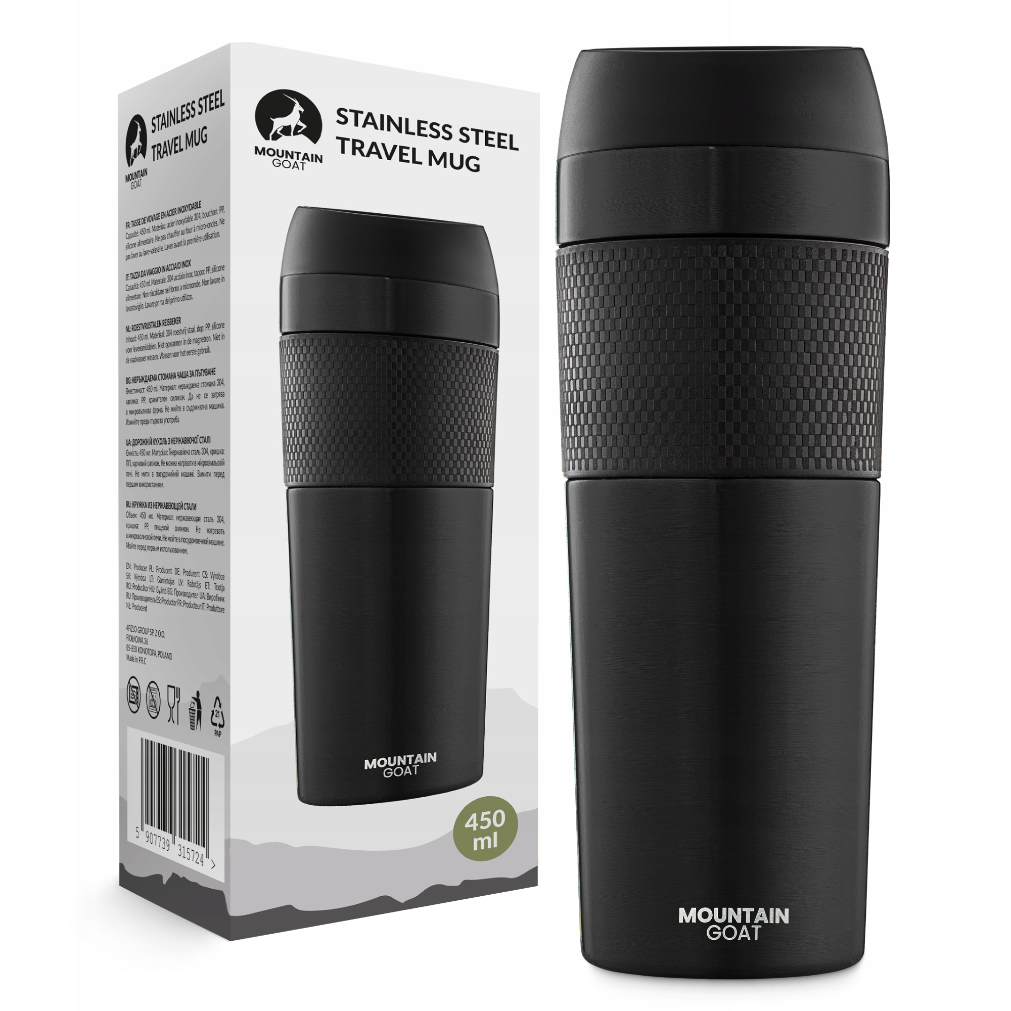 MOUNTAIN GOAT KUBEK TERMICZNY TERMOS GORĄCE NAPOJE DO 12H-24H 450ml