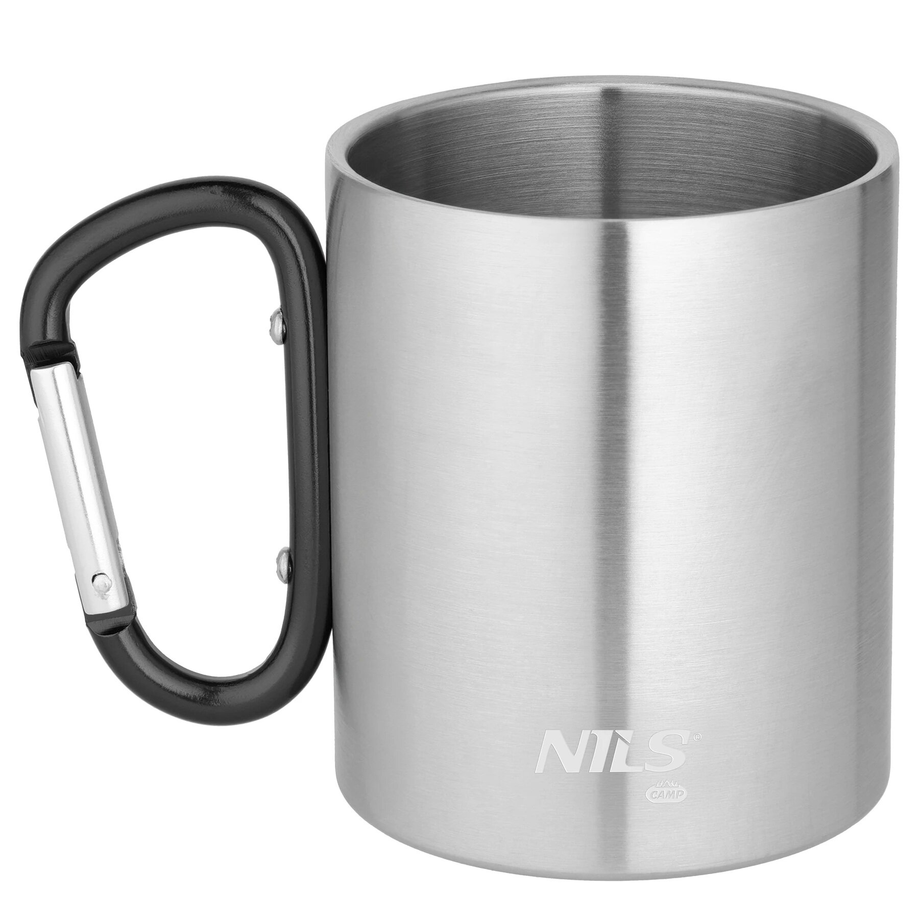 Kubek turystyczny NILS CAMP NC17110 300 ml Srebrno-czarny