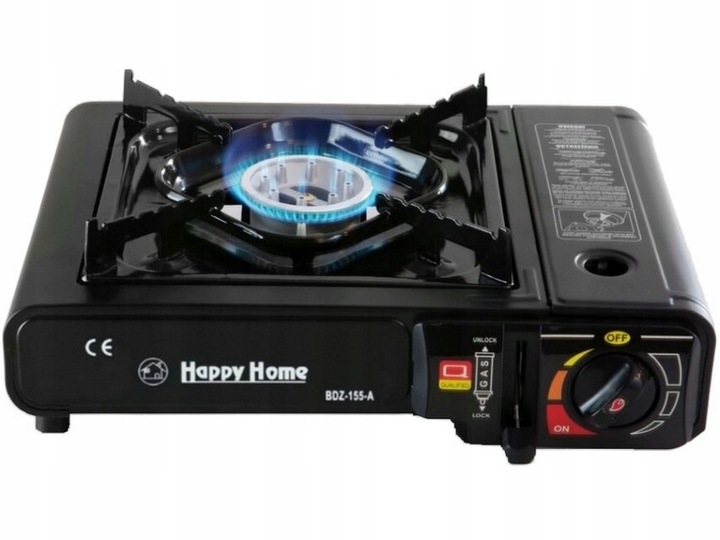 Kuchenka turystyczna Happy Home gazowa 1-palnikowa 2500 W z piezozapalarką