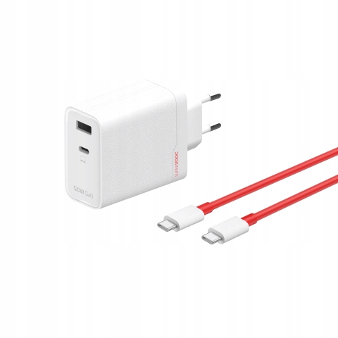 Ładowarka OnePlus SUPERVOOC 120W Dual-port + kabel USB-C (biały)