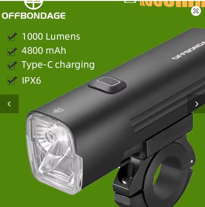 Lampka rowerowa OFFBONDAGE HR3-1000 LED 1000 LM