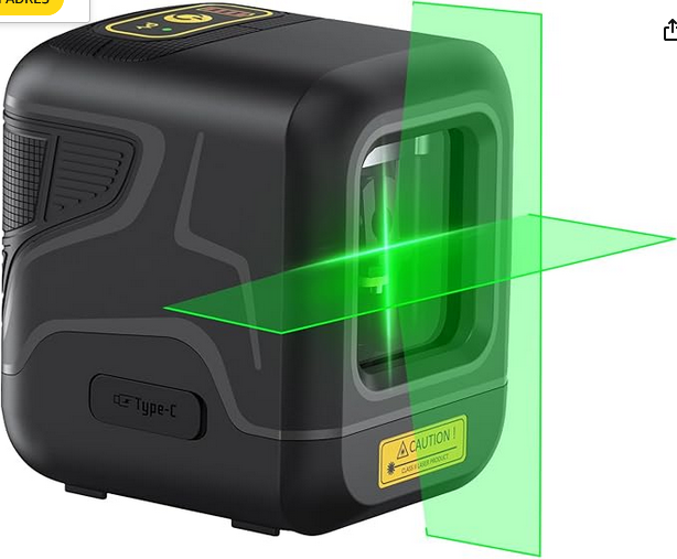 Fanttik D2 laser krzyżowy samopoziomujący, laser liniowy, zielony, 30 m, akumulator do ponownego ładowania, ładowanie USB-C Amazon