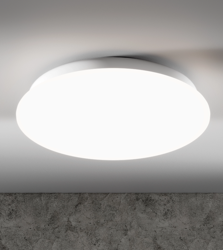 [Leroy Merlin] Lampa sufitowa - Plafon Moon 25 cm biały 1450 lm LED Inspire