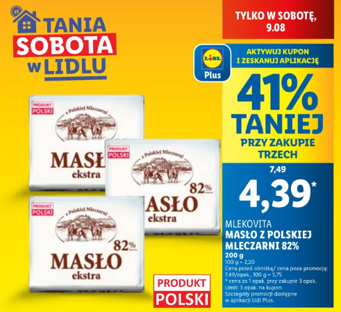 Promocja na masło w Lidlu tylko dziś w sobotę