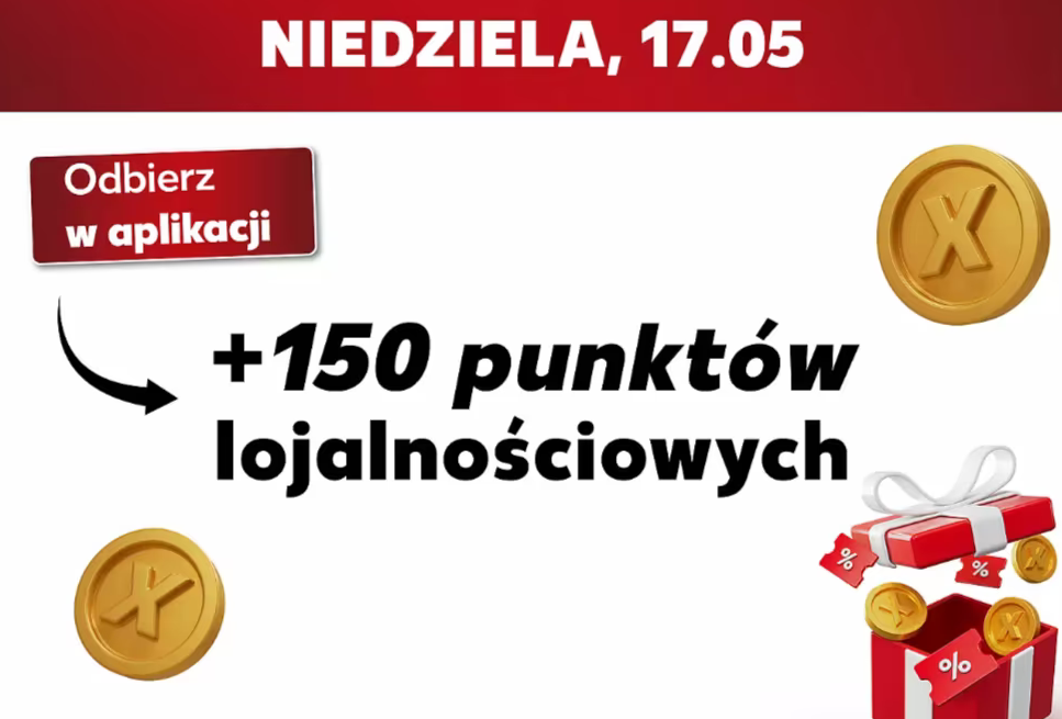 150 punktów lojalnościowych, Kaufland, w apce (17.05)