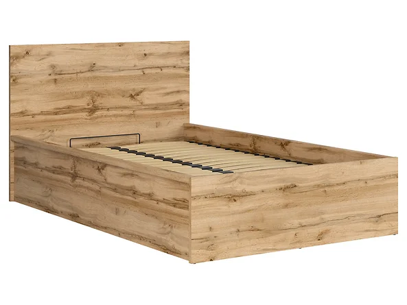 Łóżko Tetrix 120x200 ze stelażem i pojemnikiem dąb wotan